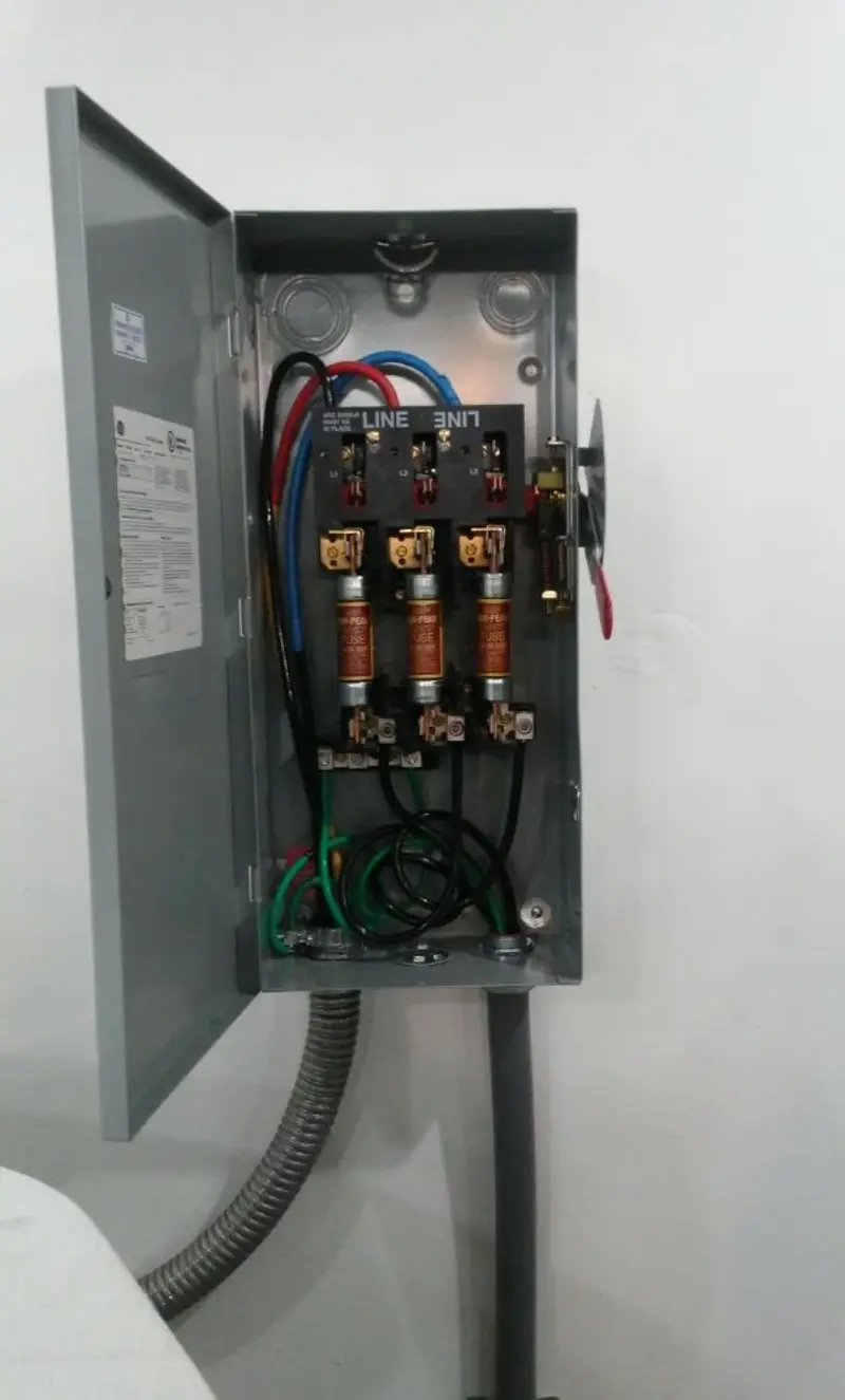Three-phase disconnect switch installed for Electrical Wiring & Rewiring in Bennington