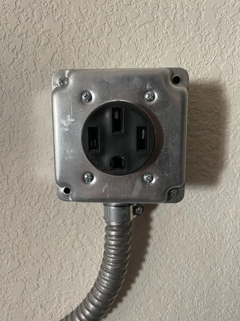 NEMA 14-50 outlet installed for Smart Home Electrical in Bennington